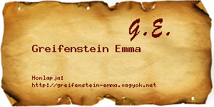 Greifenstein Emma névjegykártya