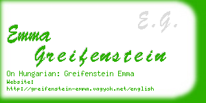 emma greifenstein business card